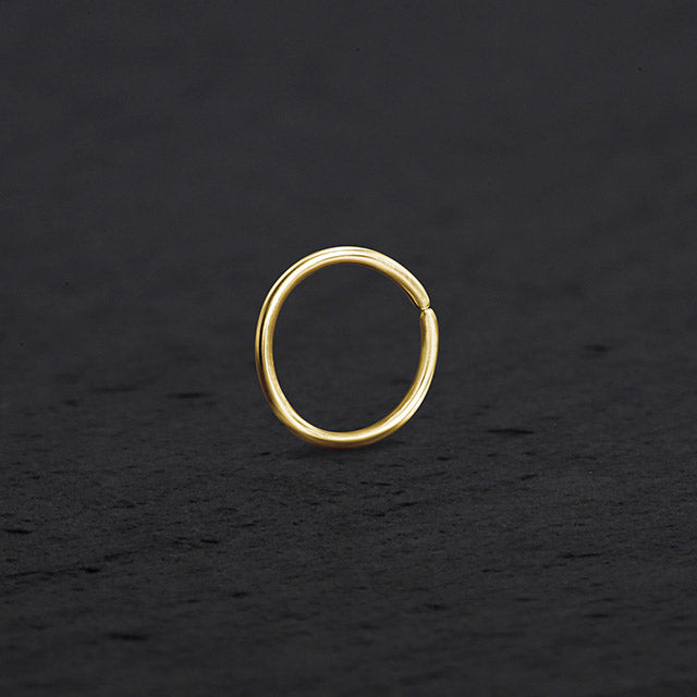 14k Septum Ring Gold | Tiny Septum Hoop | PataPataJewelry