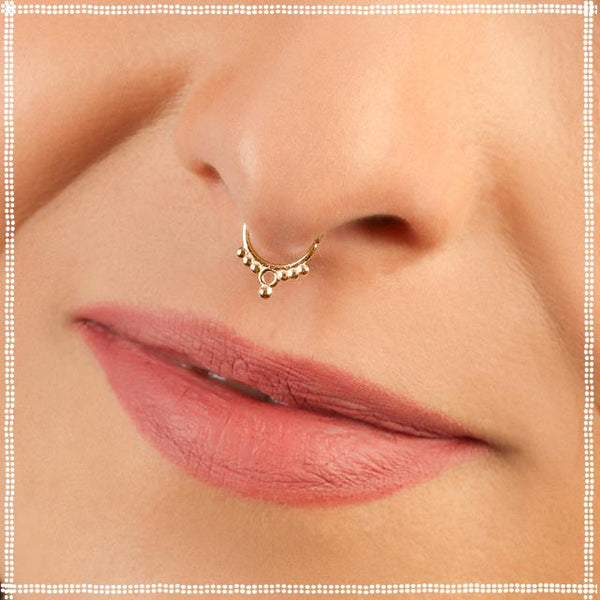 14k Rose Gold Nose Hoop | Tribal Beauty | PataPataJewelry