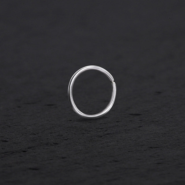 Tiny Septum Ring | Dainty Hoop Silver | PataPataJewelry