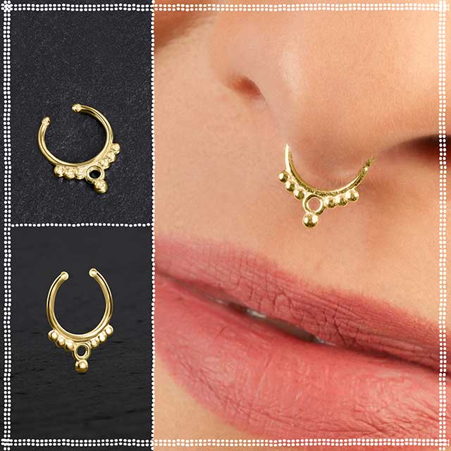 Dropship Fake Nose Ring Fake Septum Ring Set Clip On Faux Nose Rings For  Women Men Non Piercing Nose Cuff Faux Nose Piercing to Sell Online at a  Lower Price | Doba
