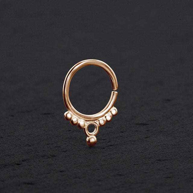 14k Rose Gold Nose Hoop | Tribal Beauty | PataPataJewelry