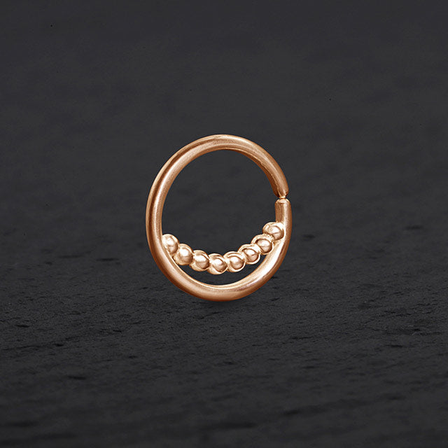 14k Rose Gold Nose Hoop | Delicate Beauty | PataPataJewelry