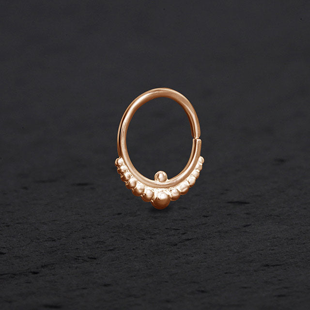 14k Rose Gold Septum Ring | Indian Mystique | PataPataJewelry