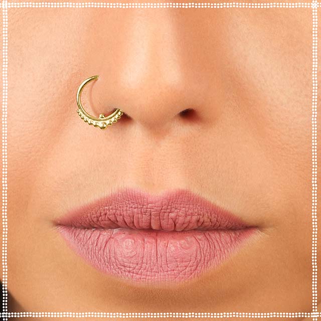 14k Gold Nose Hoop | Indian Mystique | PataPataJewelry