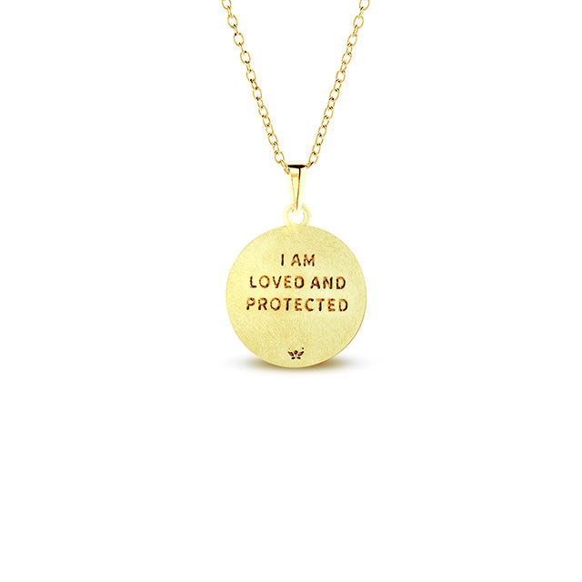 14k Gold Spiritual Jewelry, I Am Loved And Protected - Healing Necklace