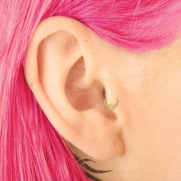 Indian Mystique - 14k Gold Tragus Earring | PataPataJewelry