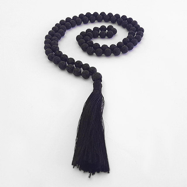 Black Lava Stone Necklace | PataPataJewelry