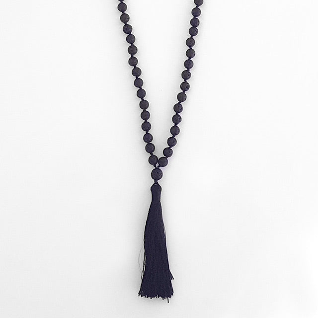 Black Lava Stone Necklace | PataPataJewelry