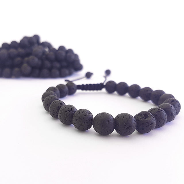 Black Lava Stone Bracelet | PataPataJewelry
