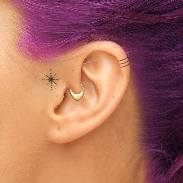 Daith Piercing Jewelry- 14K Gold Neptune's Child | PataPataJewelry