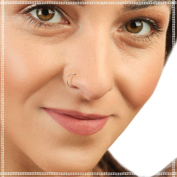 Silver Nose Hoop | Tiny Nose Ring | PataPataJewelry