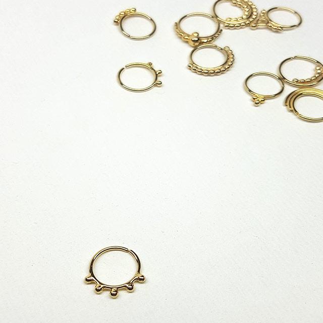 14k Solid Gold Nose Ring | Choker | PataPataJewelry