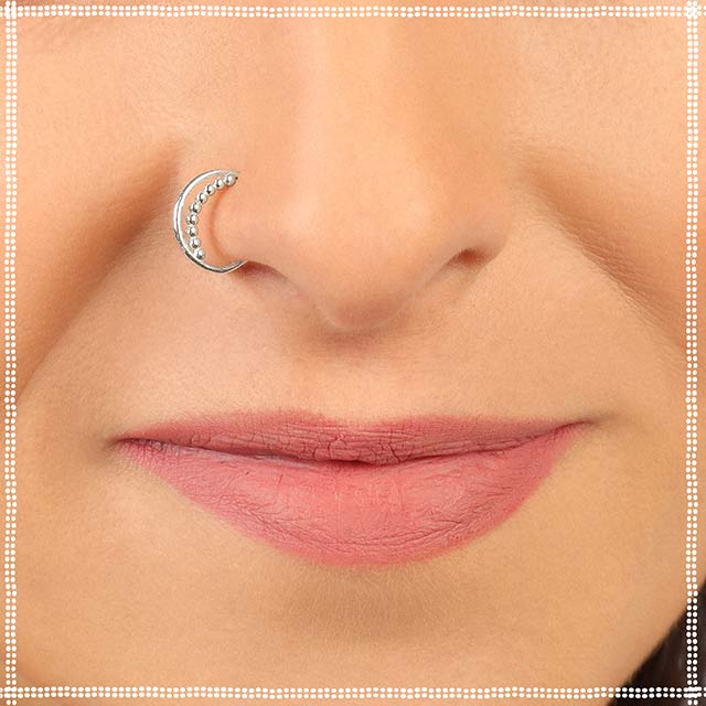 MACS Jewelry | large nose pin, big nose pin, silver nose pin online india,  nosepins | Nose stud, Nose jewelry, Turquoise