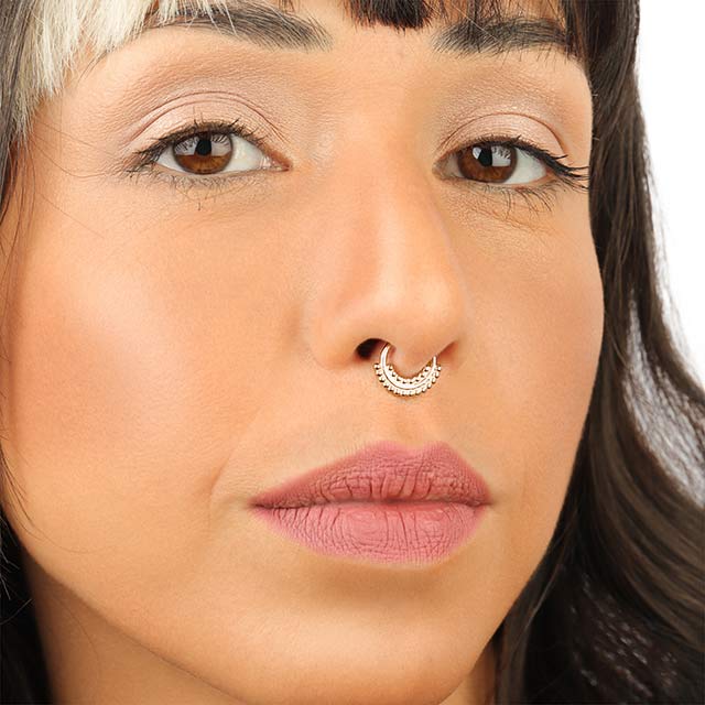 Lucky Bird Tattoo And Piercing - Beautiful 14k Solid Rose Gold 3mm Hammered  Disk for our wonderful client's new nose piercing 💛 Piercing by  @scottjamespiercings Call the shop for piercing appointments! 443-949-0305