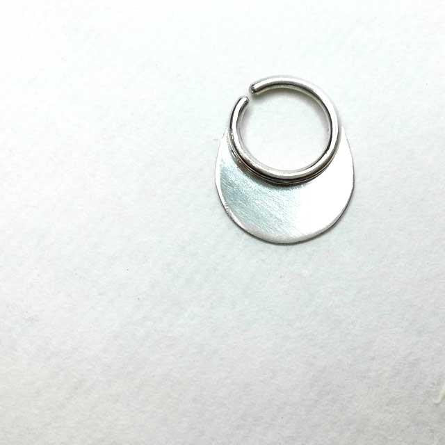 Moon Shadow Silver Septum Ring | PataPataJewelry