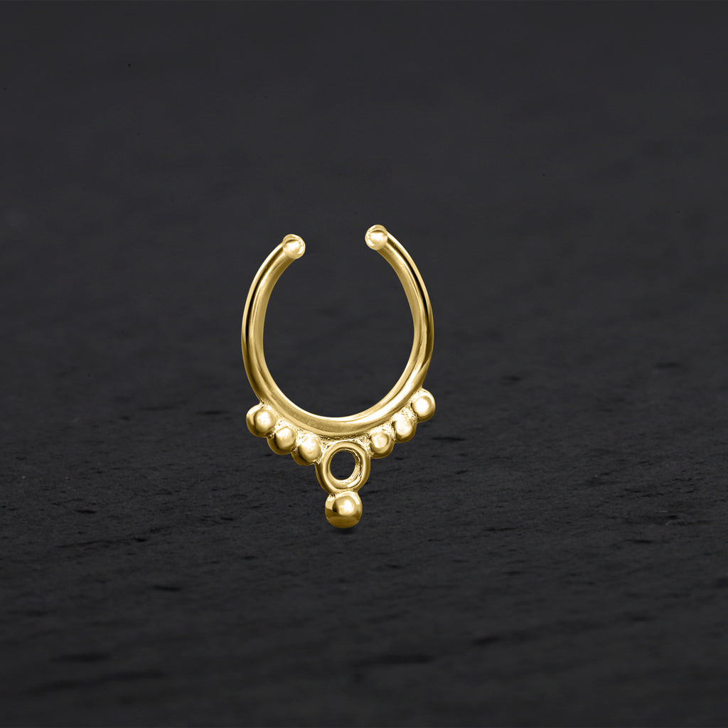 14k Gold Fake Septum Ring | Tribal Beauty | PataPataJewelry