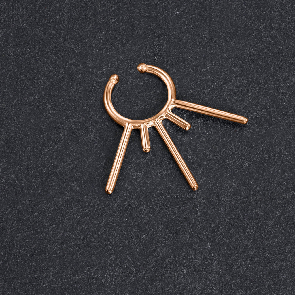 14k Rose Gold Fake Septum Ring | IchiBan | PataPataJewelry