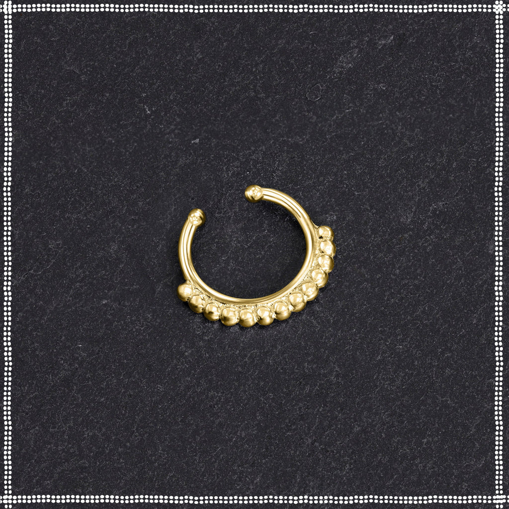 14k Gold Fake Septum Ring | Cool Breeze | PataPataJewelry