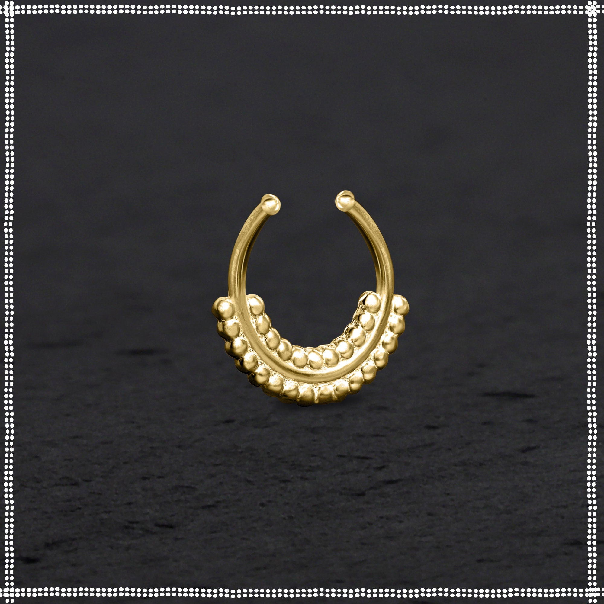 Buy Fake Septum Ring for Non Pierced Nose. Tiny Gold Fake Septum Jewelry.  Indian Septum Ring. Tribal Septum Ring Online in India - Etsy