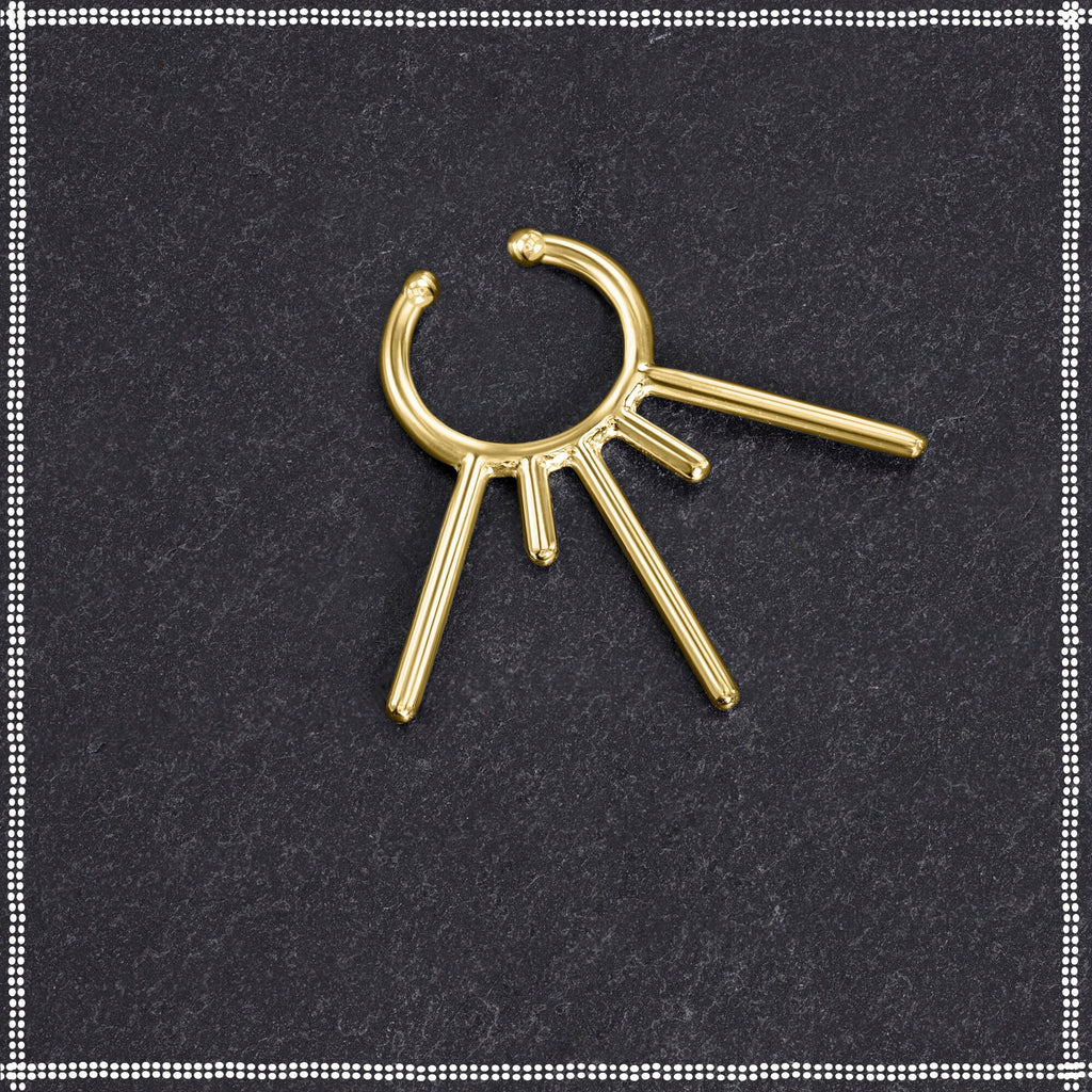 14k Gold Fake Septum Ring | IchiBan | PataPataJewelry