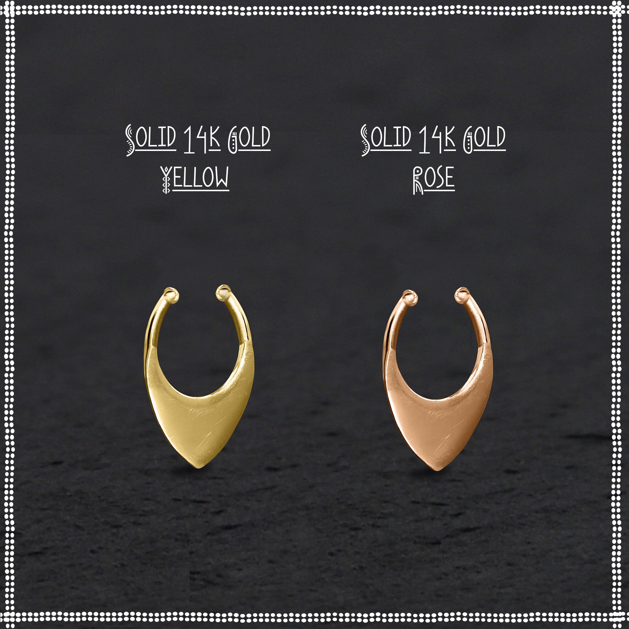 18ct Rose Gold Flat disc Nose Stud nose Pin nose Ring Handmade 3.5mm large  | eBay