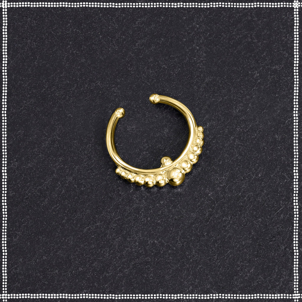 14k Gold Fake Septum Ring | Indian Mystique | PataPataJewelry