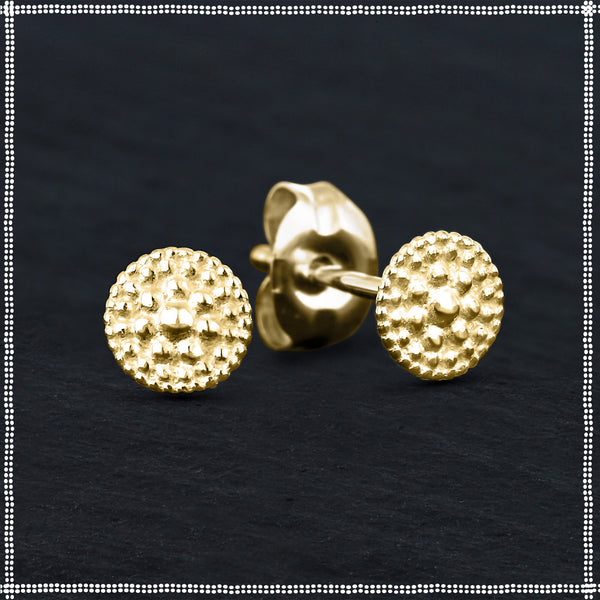 14k Gold Dainty Stud Earrings | Eternal Balance | PataPataJewelry