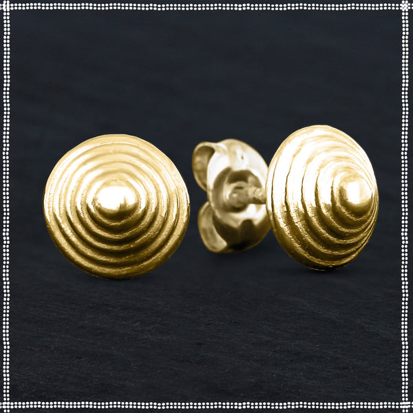 14k Gold Minimalist Earrings | Chakra | PataPataJewelry