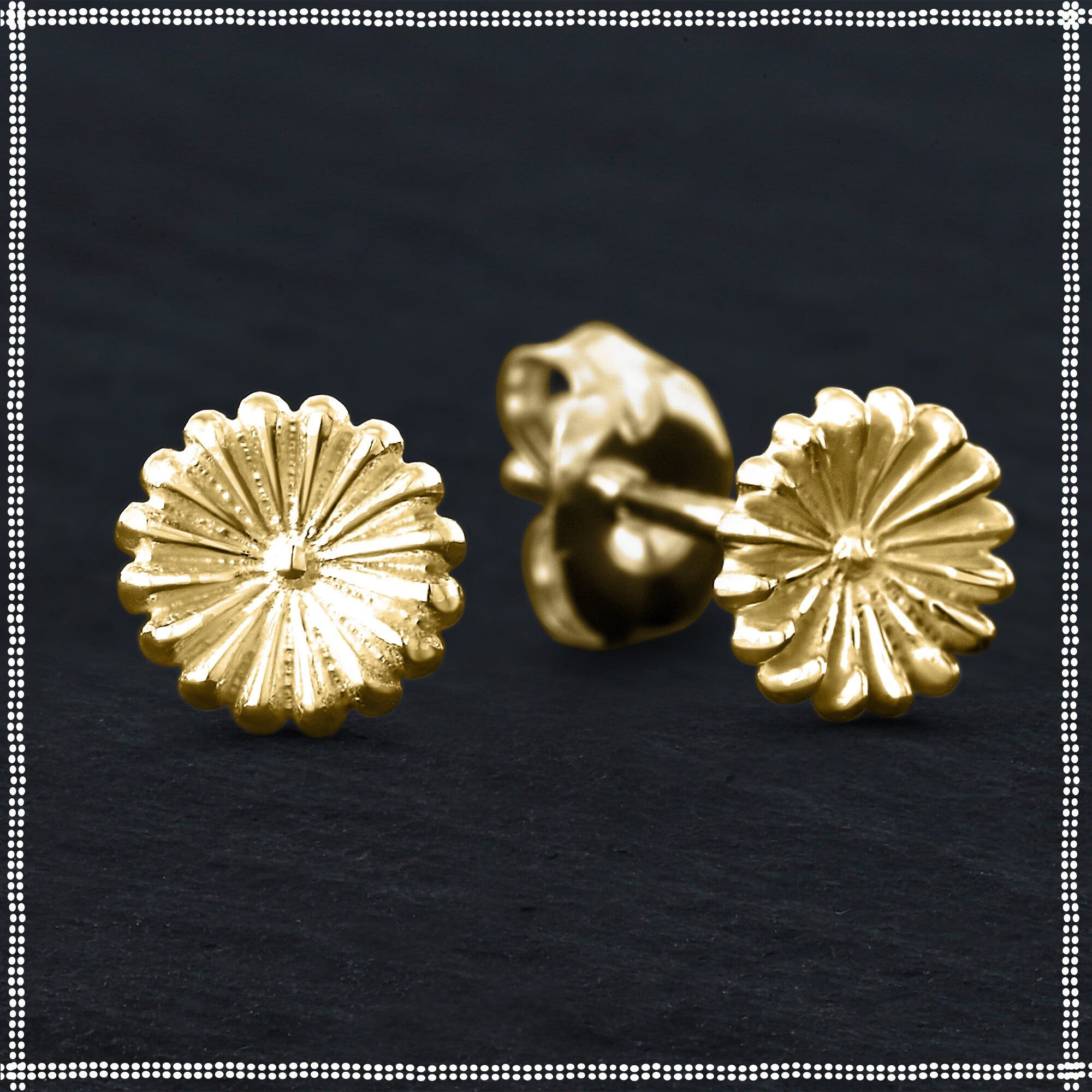 Buy Tiny Leaf Earrings in 22K at Nancy Troske Jewelry for only $495.00