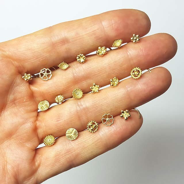 14k Gold Minimalist Earrings | Stargazer | PataPataJewelry